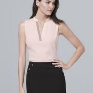 NWT WHBM tunic top / ball-chain detail.